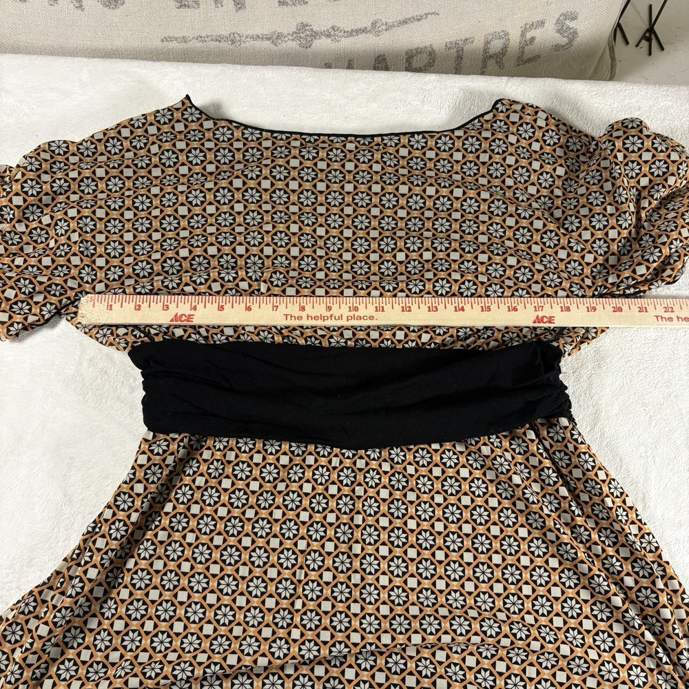 Vintage Y2K Studio Woman 2X Empire Waist Babydoll Top Retro Geometric - Picture 7 of 12